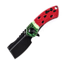 Kansept Mini Korvid 1.45" Stonewashed 154CM Jade G10 with Watermelon Print Red T3030C1