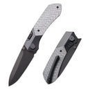 REMETTE RT-Meteor 2.99in Black DLC M390 Blade Titanium + Twill Carbon Fiber Handle RTPT-BD