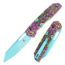 Tenable Shard 3.47" Blue Coated 14C28N Jade G10 with Purple Undead Print T1006V9