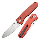 Kansept Beaver 3.44" Stonewashed Nitro-V Dark Red Anodized Aluminum T1105V3