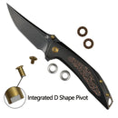 Kansept Baku K1056A8 – Titanium & Timascus Inlay, 3.2" CPM-S35VN Blade, Sparrow Knife Co. Design