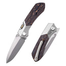 REMETTE RT-Meteor 2.99in M390 Blade Titanium + Copper Infused Carbon Fiber Handle RTPT-D