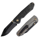 Kansept Superhawk 3.89'' CPM-S35VN Blackwash Titanium & Shred Carbon Fiber-K1084B2