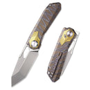 Remette 3.15" RT-Peregrine Falcon M390 Blade Brown Titanium Handles RTT1-CX