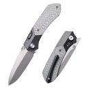 REMETTE RT-Meteor 2.99in M390 Blade Titanium + Twill Carbon Fiber Handle RTPT-B