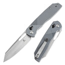 Tenable Shard 3.47" Stonewashed 14C28N Gray Aluminum with Diamond Pattern T1006V4