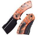 Kansept XL Korvid 3.55" 154CM Orange and Camouflage G10 T1030B3