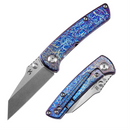 Kansept Little Main Street 2.26" Stonewashed CPM-S35VN Lightning Strike Anodized Titanium Blue, PurpleK2015A5