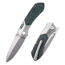 REMETTE RT-Meteor 2.99in M390 Blade Titanium + Toxic Storm Carbon Fiber Handle RTPT-C