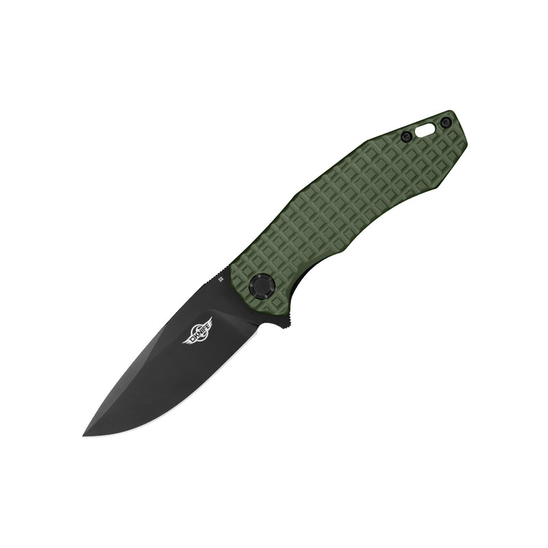 Olight Spurdog Assisted Opening Folding Knife 2.99in D2 Steel Blade Aluminum Handles - OD Green