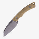 Tactile Knife Co Redhawk Fixed Blade 2.75in Tumbled Magnacut Blade Green Micarta Handles Leather Sheath
