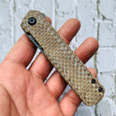 Kansept Foosa X2020T2 – 154CM Blade, Plaid Brown Micarta Handle, Rolf Helbig Design Liner Lock Folder