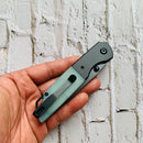 Kansept Warrior T1005S4 – Black TiCN/Stonewashed D2 Blade, Jade G10 & Black Aluminum Bolster, Kim Ning Design