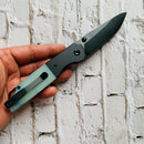 Kansept Warrior T1005S4 – Black TiCN/Stonewashed D2 Blade, Jade G10 & Black Aluminum Bolster, Kim Ning Design