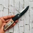 Kansept Warrior T1005S5 – 3.47" Black TiCN-Coated & Stonewashed D2 Drop Point Blade, Brown Micarta Handle with Black Anodized Aluminum Bolster