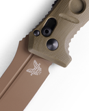 BENCHMADE MINI AUTO ADAMAS 2730FE-2 3.25" FDE CPM-CRUWEAR OD GREEN G-10 HANDLES