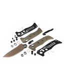 BENCHMADE MINI AUTO ADAMAS 2730FE-2 3.25" FDE CPM-CRUWEAR OD GREEN G-10 HANDLES