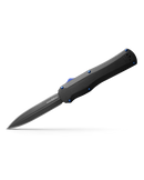 Benchmade 3400BK Autocrat Automatic OTF Knife 3.71in Blade S30V Steel Black G-10 Blue accents