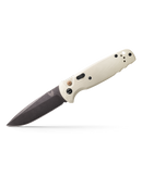 Benchmade 4300BK-03 CLA AUTO Folding Knife 3.4" CPM-MagnaCut Black DLC Battlewash Plain Blade, Ivory G10 Handles