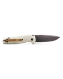 Benchmade 4300BK-03 CLA AUTO Folding Knife 3.4" CPM-MagnaCut Black DLC Battlewash Plain Blade, Ivory G10 Handles