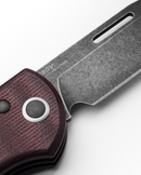 Benchmade WEEKENDER Folding Knife 2 Blades 2.97" & 1.97" CPM-S90V DLC Burgundy Canvas Micarta Handles 317BK-02