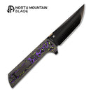 North Mountain Blade CHOP 2 2406-PRCF-DLC UV-reactive Joker ceramic carbon fiber handle scales