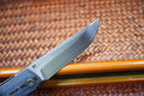 North Mountain Blade CHOP 4 Front Flipper 2412-BLCF blade detail - SLD San Mai tanto