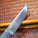 North Mountain Blade CHOP 4 2412-RDBL blade detail – hand-brushed satin SLD San Mai