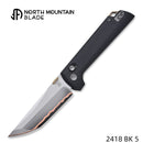 North Mountain Blade 2418-BK-5 Chop front view – 3.5" copper-clad steel tanto folding knife