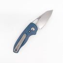 TRM Holier Nerd 2.2" MagnaCut Blade Blue Cerakote Titanium 3D Contoured Handles Deep Carry Clip USA Made