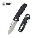 Kubey Knife Bluff 3.19" Sandvik 14C28N Black G10 KUB248D
