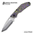 North Mountain Blade BBNM 2522-PRGR front view – 3.54" satin SLD tanto folding knife