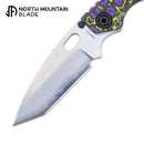 North Mountain Blade BBNM 2522-PRGR open position showing SLD tanto blade
