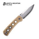 North Mountain Blade Ultra Mini 2628-BR-H open position showing SLD-Magic drop point blade and pocket clip
