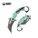 Kubey Knife Mini Wrath 2.44" 14C28N Jade G-10 KUB262L