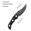 Kubey Knife Blade Hunter 3.38" 14C28N Black G10 KUB375B