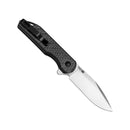 Kizer Assassin Button Lock Folding Knife 3in 154cm Blade Twill Carbon Fiber & G10 Handles V3549C3