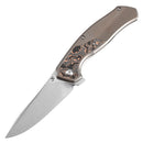 Kansept  HAVÃƒËœRN 3.48" CPM S35VN Bronze Anodized Titanium + Copper Carbon Fiber Inlay K1069A4