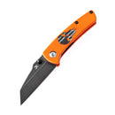 Kansept Little Main Street T2015AW – 2.26" 154CM Blade, Orange G10 Handle with Skull Print, Dirk Pinkerton Design