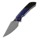 Kansept Fenrir 3.48" Black Stonewashed Titanium + Timascus Black and Blue K1034A8