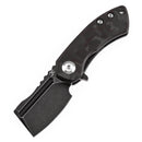 Kansept Mini Korvid 1.45" Blackwash CPM S35VN Black and Red Carbon Fiber K3030A12