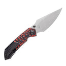Kansept  Fenrir (Left-handed) 3.48" Stonewashed CPM-S35VN Black Stonewashed Titanium + Red Black G10 K1034L2