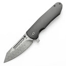Kansept Superhawk 3.89" Blackwash Titanium Black Damascus K1084A3