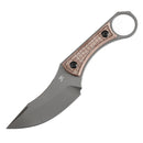 Kansept Niko 3.54" D2 Brown Micarta with Frag Pattern G004A8