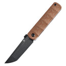Kansept BTF 3.24" Damascus Brown Micarta K1064A5