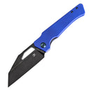 Kansept Egress 3.47" Black Stonewashed 14C28N Blue G10 T1033A2