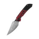 Kansept  Fenrir 3.48" Black and Red G10 + Black TiCn Coated Titanium K1034A2