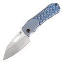 Kansept Loki 2.99" CPM S35VN Blue Anodized Titanium with Frag Pattern K1058B6