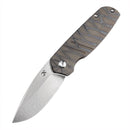 Kansept Turaco 2.85" CPM-S35VN Tiger Stripe Flamed Titanium Gray K2049A4