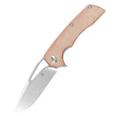 Kansept Kryo 3.58" Stonewashed 12C28N Brown Micarta T1001M4